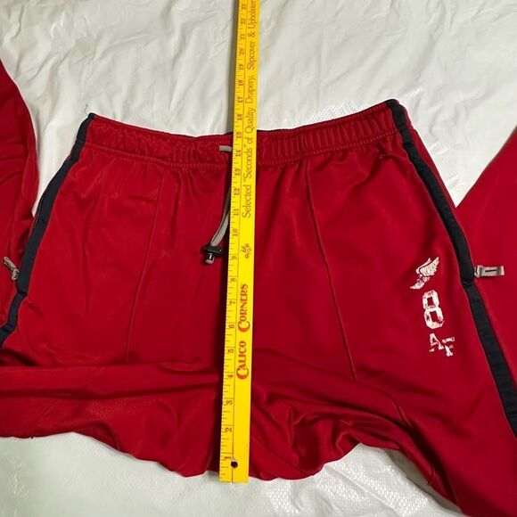 Vintage Y2K Abercrombie & Fitch Red Joggers with Drawstring Waist Size Large - Picture 7 of 8